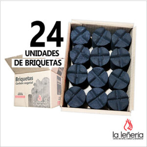 Briquetas de Carbón en presentación por 24